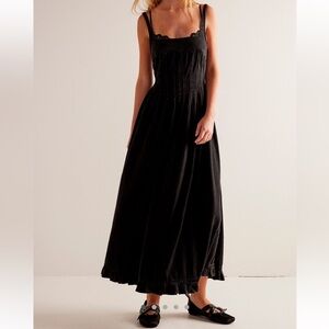 Free People Denim Midi Dress